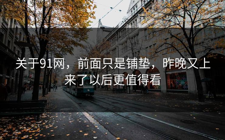 关于91网，前面只是铺垫，昨晚又上来了以后更值得看