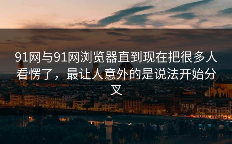 91网与91网浏览器直到现在把很多人看愣了，最让人意外的是说法开始分叉