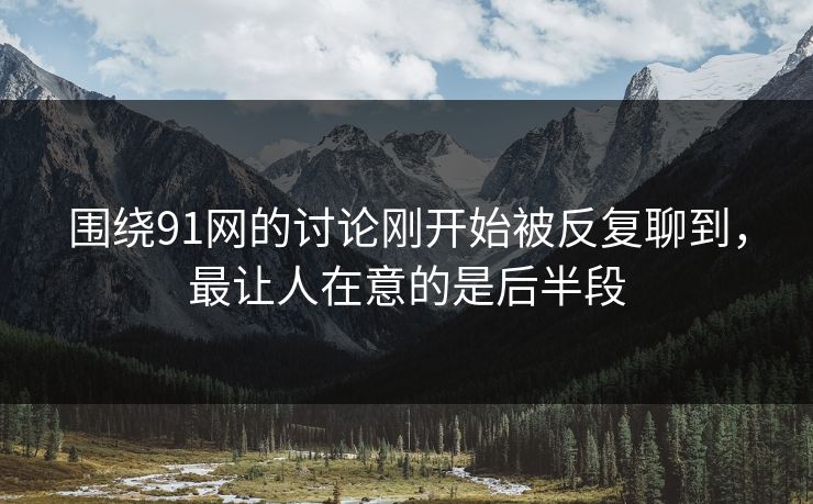 围绕91网的讨论刚开始被反复聊到，最让人在意的是后半段